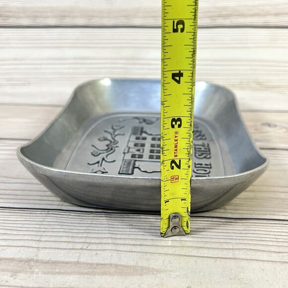 Vintage WILTON ARMETALE Metal Serving Dish Bread Tray 'Bless This House' 11"x7" - Picture 9 of 12